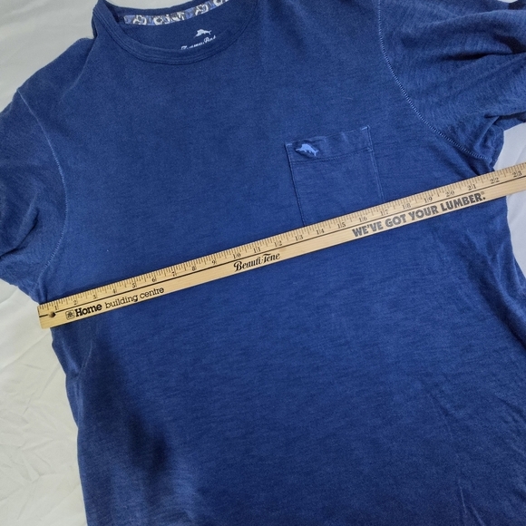 Tommy Bahama Blue 💯 Cotton Men's Large T-Shirt - Picture 9 of 9